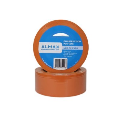 Almax® PVC Construction Tape 48mm x 50 metre roll