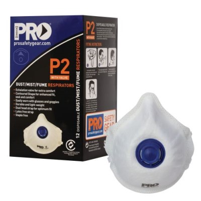  Dust Masks  P2 Valved    (pack of 12)