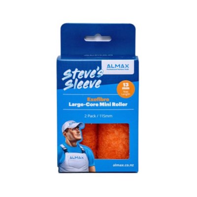 Exofibre Large-Core Mini Paint Roller 115 x 13mm - pack of 2